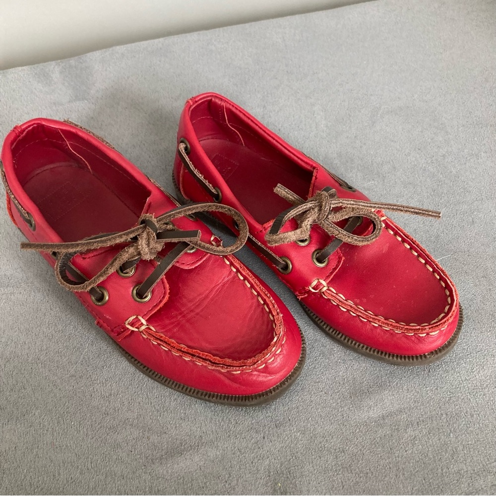 Janie and Jack Boat shoes Red
